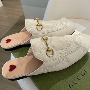 GUCCI Nappa Charlotte Mule Loafers